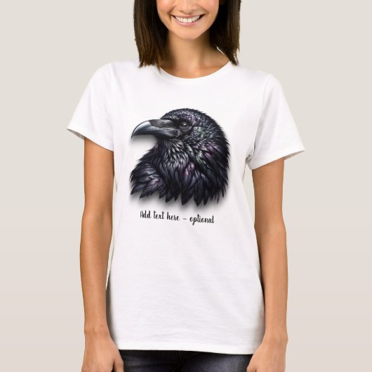 Customizable Raven Head T-Shirt (Vorderseite)