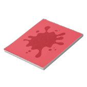 Customizable Red Ink Splash Notepad Notizblock (Rotiert)