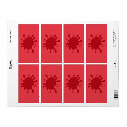 Customizable Red on Tomato Red Shipping Labels (Vorne)