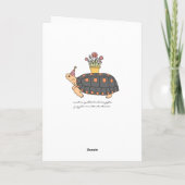 Customizable Redfoot Tortoise Birthday Card 3 Karte (Rückseite)