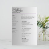 customizable resume sheet curriculum vitae (Stehend Vorderseite)