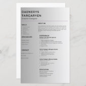 customizable resume sheet curriculum vitae (Vorne/Hinten)