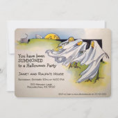 Customizable Retro Spooky Halloween Invitation Einladung (Vorderseite)