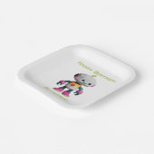 Customizable Robot Kids Paper Plates Pappteller (Gewinkelt)