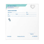 Customizable RX Pad for Doctors - Prescription Pad Notizblock (Vorderseite)