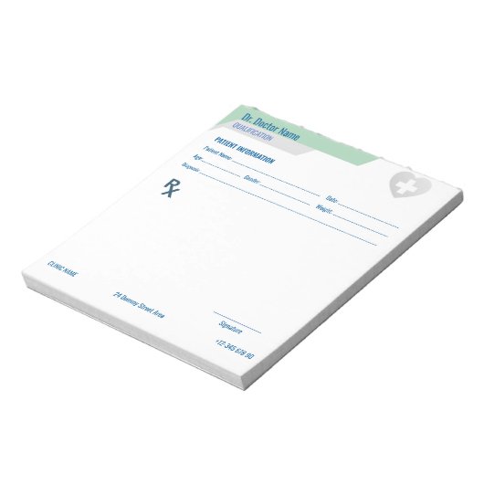 Customizable RX Pad for Doctors - Prescription Pad Notizblock (Rotiert)