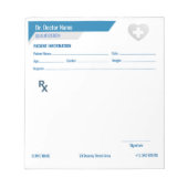 Customizable RX Pad for Doctors - Prescription Pad Notizblock (Vorderseite)