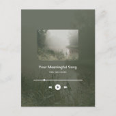 Customizable Sage Green Riverside Music Player Postkarte (Vorderseite)