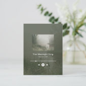 Customizable Sage Green Riverside Music Player Postkarte (Stehend Vorderseite)