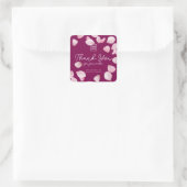 Customizable Sakura Business Thank You  Quadratischer Aufkleber (Tasche)