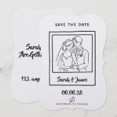Customizable Save the Date  Bride groom (Vorne/Hinten)