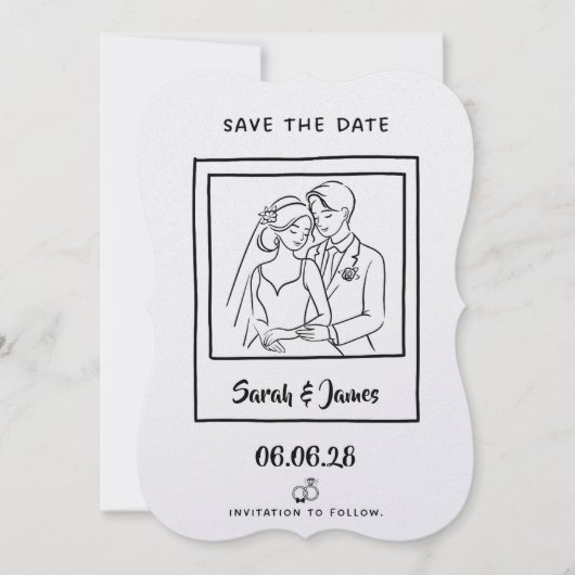 Customizable Save the Date  Bride groom (Vorderseite)