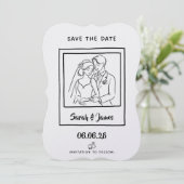 Customizable Save the Date  Bride groom (Stehend Vorderseite)