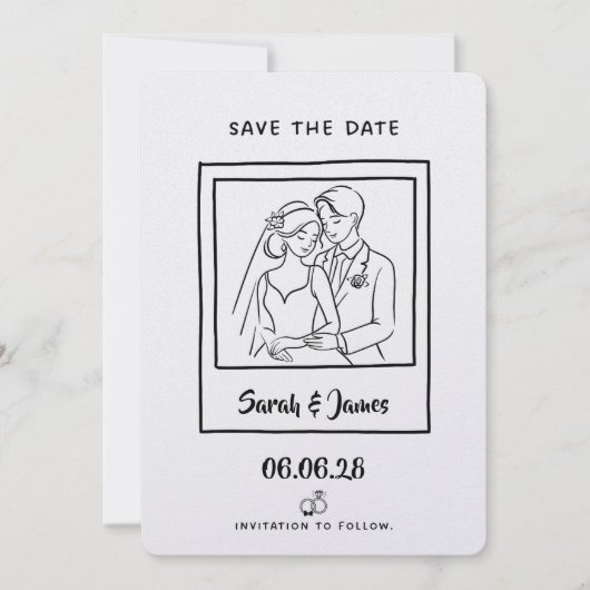 Customizable Save the Date  Bride groom (Vorderseite)