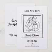 Customizable Save the Date  Bride groom (Vorne/Hinten)