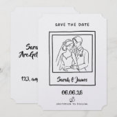 Customizable Save the Date  Bride groom (Vorne/Hinten)