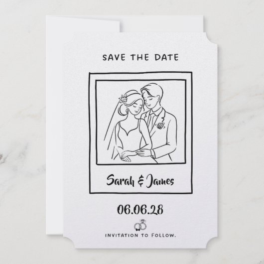 Customizable Save the Date  Bride groom (Vorderseite)