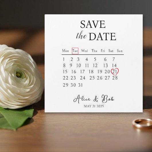 Customizable Save the Date, Magnetic Card Magnetkarte