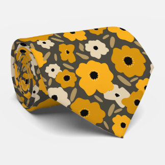 Customizable Scandinavian Doodle flower Krawatte