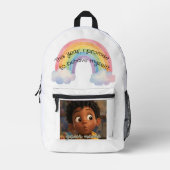 customizable school backpack bedruckter rucksack (Vorderseite)