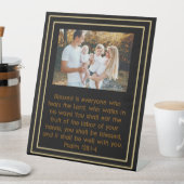 Customizable Sign Stand Psalm 128:1-4  Sockelschild (In Situ)
