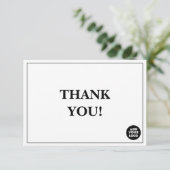 Customizable Simple Company Logo Custom Thank You Dankeskarte (Stehend Vorderseite)