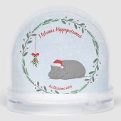 Customizable Snow Globe- Sleepy Hippo Schneekugeln (Rückseite)
