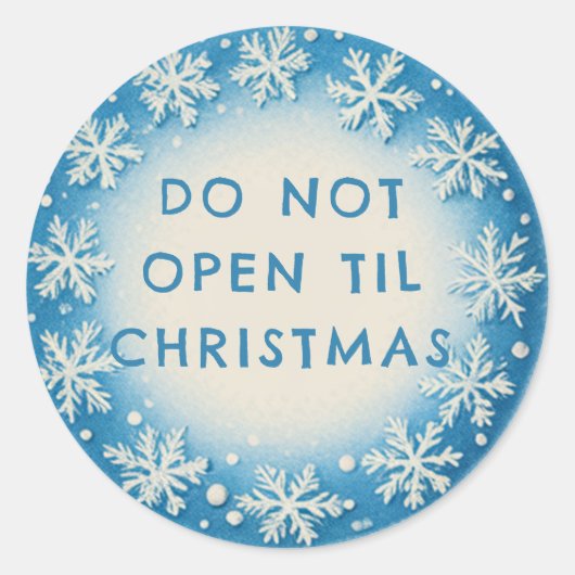 Customizable Snowflake Gift Wrap Stickers (Vorderseite)