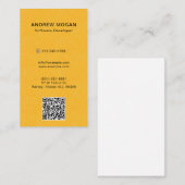 Customizable Software Developer H Mustard Visitenkarte (Vorne/Hinten)