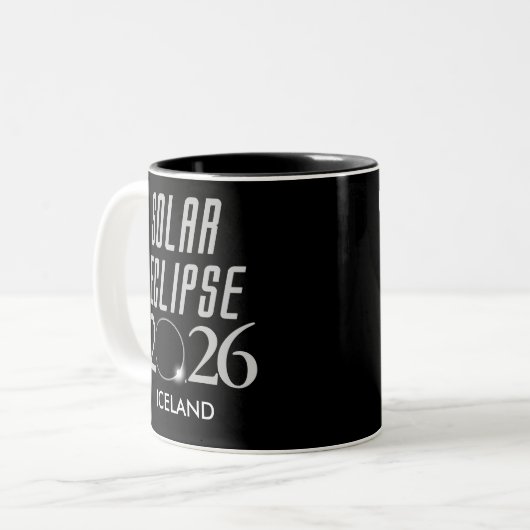 Customizable Solar Eclipse 2026 Mug Zweifarbige Tasse (Vorderseite Links)