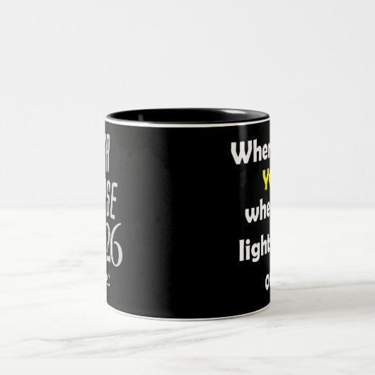 Customizable Solar Eclipse 2026 Mug Zweifarbige Tasse (Mittel)