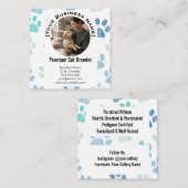 Customizable Square Pet Breeder Business Card  Quadratische Visitenkarte (Vorne/Hinten)