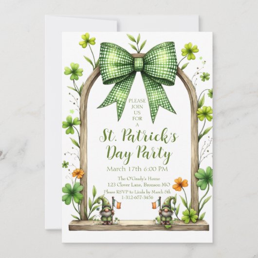 Customizable St. Patrick’s Day Invitation  Einladung (Vorderseite)