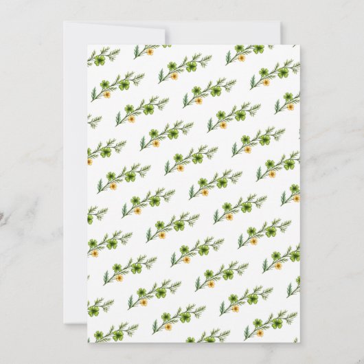 Customizable St. Patrick’s Day Invitation  Einladung (Rückseite)