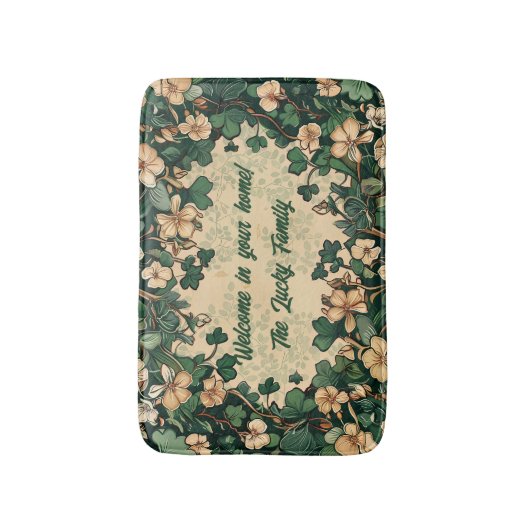 customizable St. Patrick's day Badematte (Vorderseite Vertikal)
