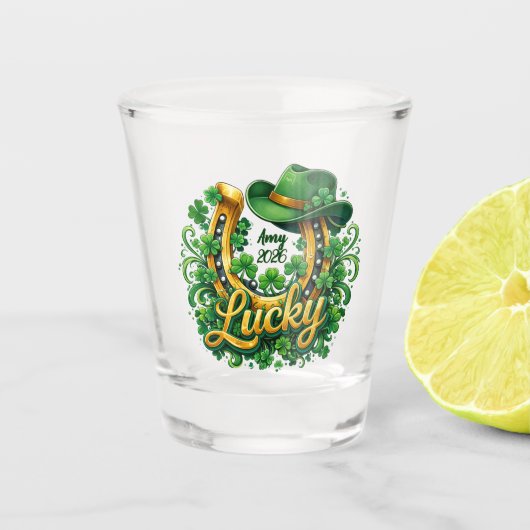 Customizable St. Patrick's Day Schnapsglas (Vorderseite)