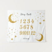 Customizable Starry Month Milestone Tapestry Wandteppich (Vorderseite (Horizontal))