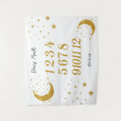 Customizable Starry Month Milestone Tapestry Wandteppich (Vorderseite)