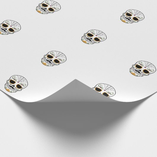 Customizable Sugar Skull Geschenkpapier (Ecke)
