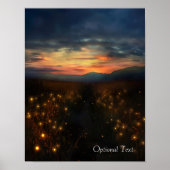 Customizable Sunset Fields Poster (Vorne)