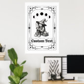 Customizable Tarot Whimsy Zodiac Celestial Witch Poster (Heimbüro)