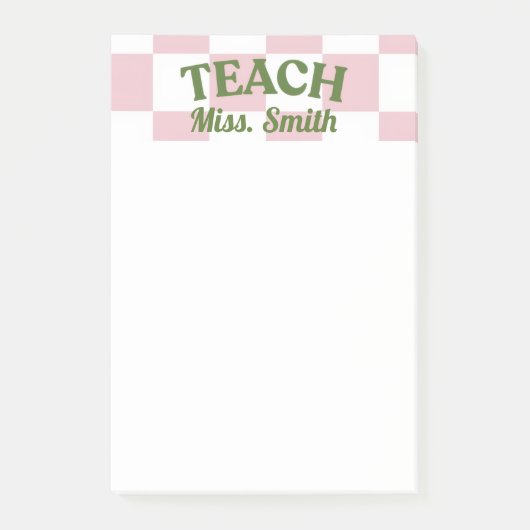 Customizable Teacher Post-it Klebezettel (Vorderseite)