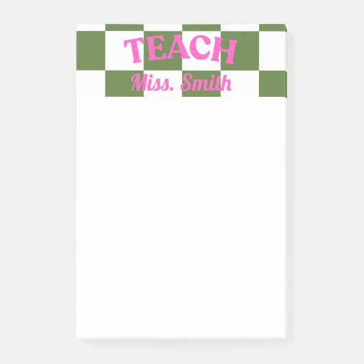Customizable Teacher Post-it Klebezettel (Vorderseite)