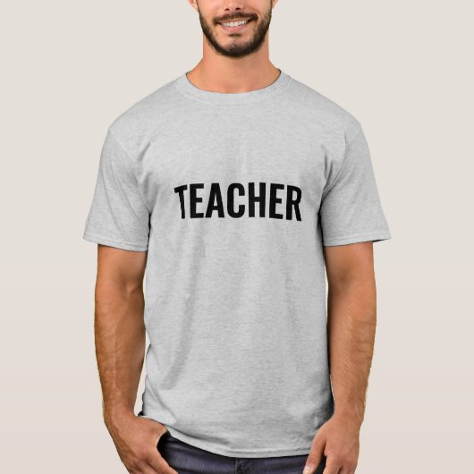 Customizable Teacher Text Statement T-Shirt forMen (Vorderseite)