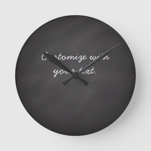 Customizable text chalkboard runde wanduhr (Vorderseite)