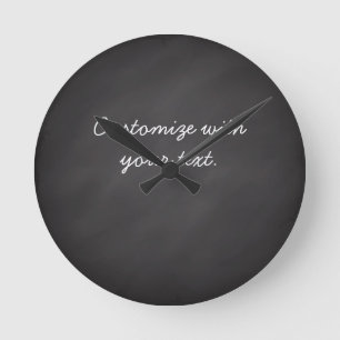 Customizable text chalkboard runde wanduhr