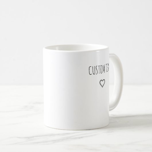Customizable Text Mug with Your Words Gift Christm Kaffeetasse (VorderseiteRechts)