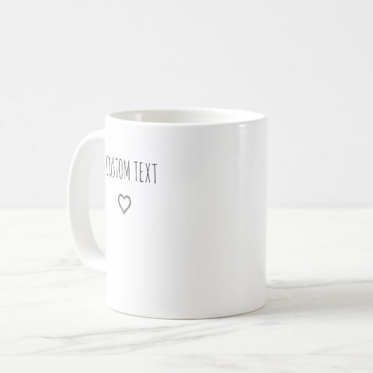 Customizable Text Mug with Your Words Gift Christm Kaffeetasse (Vorderseite Links)