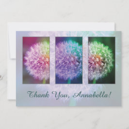 Customizable Thank You Card | Colorful Dandelions Dankeskarte