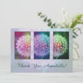 Customizable Thank You Card | Colorful Dandelions Dankeskarte (Stehend Vorderseite)